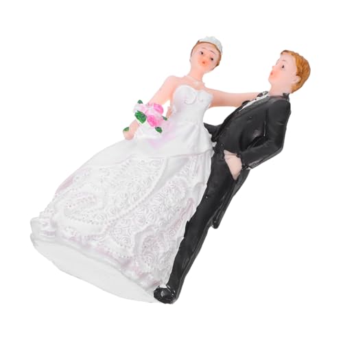 VALICLUD Hochwertige Resin Hochzeitspaar Figurine mit Fein Detaillierter Braut und Bräutigam Statue Langlebiger Hochzeitstortenaufsatz für Jubiläums Brautparty Dekoration Romantisches von VALICLUD