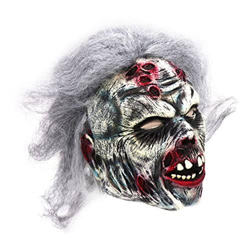VALICLUD Horrible Zombie mit Haar Kostüm Requisiten für Halloween Gruselige Cosplay für Bar Partys Karneval für Erwachsene von VALICLUD