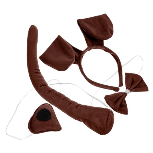 VALICLUD Hundekostüm Set Teilig mit Realistischem Hundeohren Stirnband Hundeschwanz Nase und Fliege für Halloween Faschingskostüm Weiches Material Angenehm für Rollenspiele und Party VALICLUD Hundekostüm Set Teilig mit Realistischem Hundeohren Stirnband Hundeschwanz Nase und Fliege für Halloween Faschingskostüm Weiches Material Angenehm für Rollenspiele und Party von VALICLUD