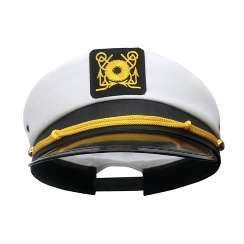 VALICLUD Kapitänsmütze Aus Polyester Unisex-hut Für Bootfahren Halloween Party Matrosenkostüm Seemannsmütze Marinekostüm Schiffsmütze Cosplay-accessoire VALICLUD Kapitänsmütze Aus Polyester Unisex-hut Für Bootfahren Halloween Party Matrosenkostüm Seemannsmütze Marinekostüm Schiffsmütze Cosplay-accessoire von VALICLUD