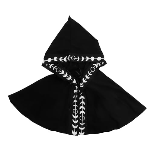 VALICLUD Kapuzenumhanghüte für Männer Mütze mit Kapuze Halloween Hexenhut -Zaubererkostüm Halloween-Hut Kostüme Halloween Costume Halloween Kleidung Haube Halloween-Umhang Polyester Black von VALICLUD