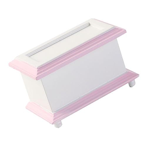 VALICLUD Kasten Mini-Box Mini-schatztruhe Miniatur Piratenschatztruhe Mini Möbel Puppenhaus Mini House Accessory Mini-möbelmodell DIY Mini-modellierspielzeug Mini -hausdekoration Rosa Holz von VALICLUD