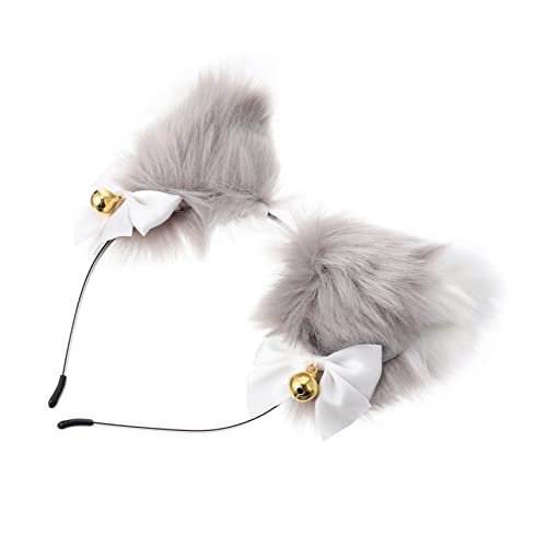 VALICLUD Katzenohren Haarbügel mit Glocken Fox Ear Stirnband für Halloween Kostümpartys und Dressup Events für Verschiedene Kopfgrößen VALICLUD Katzenohren Haarbügel mit Glocken Fox Ear Stirnband für Halloween Kostümpartys und Dressup Events für Verschiedene Kopfgrößen von VALICLUD