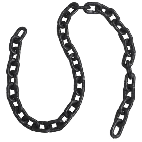 VALICLUD Ketten Halloween Halloween-Kettenstütze Halloween -Party -Dekorationen Halloween-Partykette Halloween-Cosplay-Requisiten Kettenpropie Halloween Cosplay -Requisiten Plastik Black von VALICLUD