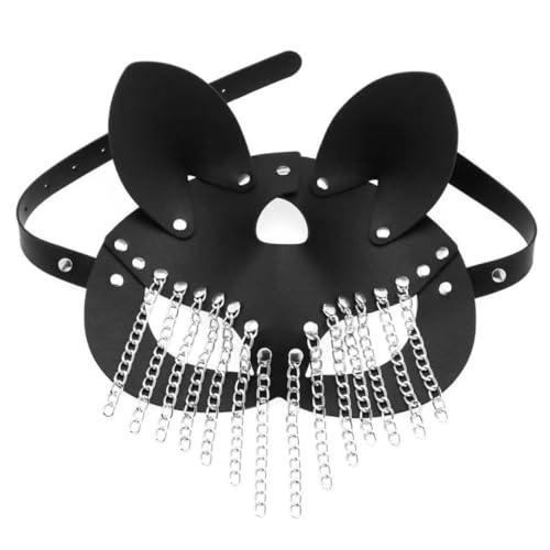 VALICLUD Kettenledermaske halloween masken halloweenmaske masks black karnevalsmaske opmasken Maskerade- für Paare Kostüm verkleiden für draußen Halloween-Cosplay- PU- VALICLUD Kettenledermaske halloween masken halloweenmaske masks black karnevalsmaske opmasken Maskerade- für Paare Kostüm verkleiden für draußen Halloween-Cosplay- PU- von VALICLUD