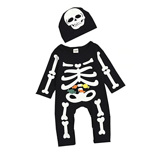 VALICLUD Kids Halloween Romper Set Mit Hut Süßes Einteiler-outfit Mit -muster Für Kleinkinder Für Partys Und Fotoshootings von VALICLUD