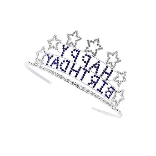 VALICLUD Kindergeburtstagskrone aus Hochwertiger mit Funkelnden Strasssteinen Fünfzackiger Stern Charmantes Tiara Stirnband für Mädchen Langlebiges Party Accessoire VALICLUD Kindergeburtstagskrone aus Hochwertiger mit Funkelnden Strasssteinen Fünfzackiger Stern Charmantes Tiara Stirnband für Mädchen Langlebiges Party Accessoire von VALICLUD