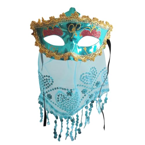 VALICLUD Kindermaske Erwachsenenmaske Schleier Maske Halloween-Masken für Erwachsene Maske für Mädchen Maskerade-Maske Gesichtsschleier-Maske Frauenmaske Tanzschleier Pailletten bilden von VALICLUD