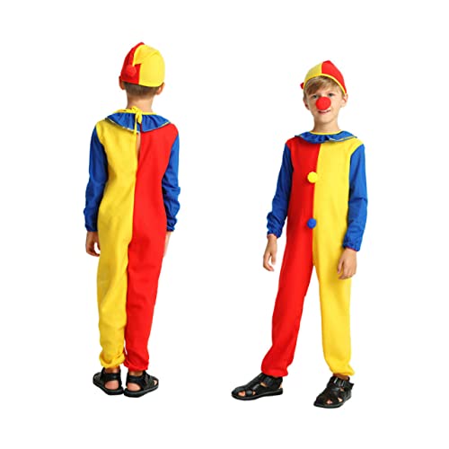 VALICLUD Cosplay-partykleid Cosplay-kostümanzug Clown-anzug Zirkus-clown-kostüm Kostüm Erwachsene Frauen Gruseliges Clownkostüm Clown-kleidungsanzug Narrenkostüm Halloween Kind Overall von VALICLUD