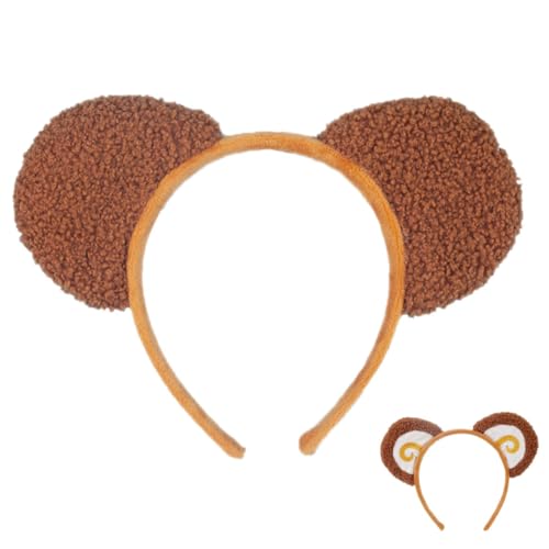 VALICLUD Kopfschmuck Mit Affenohren Dschungel-stirnbänder Stirnband Mit Bärenohren Affenohr-stirnband Für Cosplay Ohren Tragen Affen Affenzubehör Affen-plüsch-stirnband -fleece VALICLUD Kopfschmuck Mit Affenohren Dschungel-stirnbänder Stirnband Mit Bärenohren Affenohr-stirnband Für Cosplay Ohren Tragen Affen Affenzubehör Affen-plüsch-stirnband -fleece von VALICLUD
