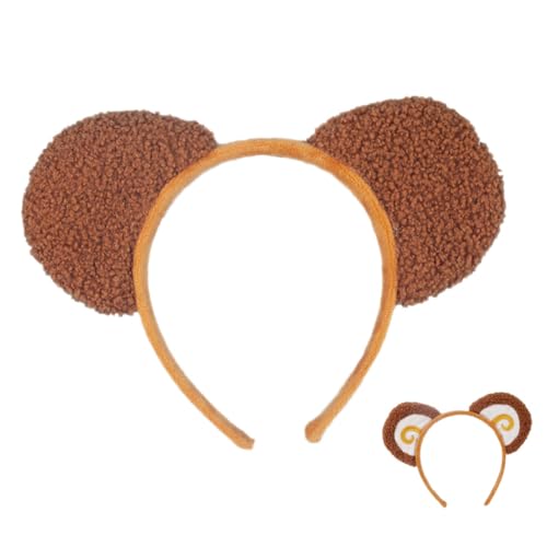 VALICLUD Kopfschmuck mit Affenohren Stirnband Kostüm Affenzubehör tierische stirnbänder ohrig Affenohren Kopfband Niedliches Kopfband Mädchen Haarzubehör süße Stirnbänder -Fleece VALICLUD Kopfschmuck mit Affenohren Stirnband Kostüm Affenzubehör tierische stirnbänder ohrig Affenohren Kopfband Niedliches Kopfband Mädchen Haarzubehör süße Stirnbänder -Fleece von VALICLUD