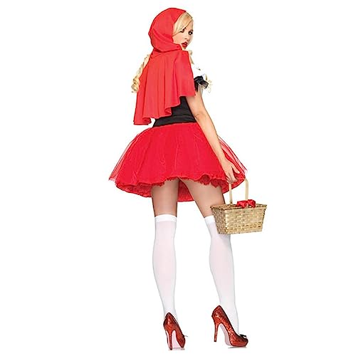 VALICLUD Kostüm Für Kleine Rote Kapuze Mit Schleier Halloween Outfit Für Cosplay Partys Und Maskeraden Rot Für Kostümpartys Und Verkleidungen von VALICLUD