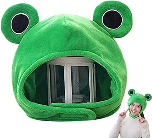 VALICLUD Kostümhut für Erwachsene, lustiger Frosch-Hut, Plüsch-Frosch-Kopfbedeckung für Kinder von VALICLUD