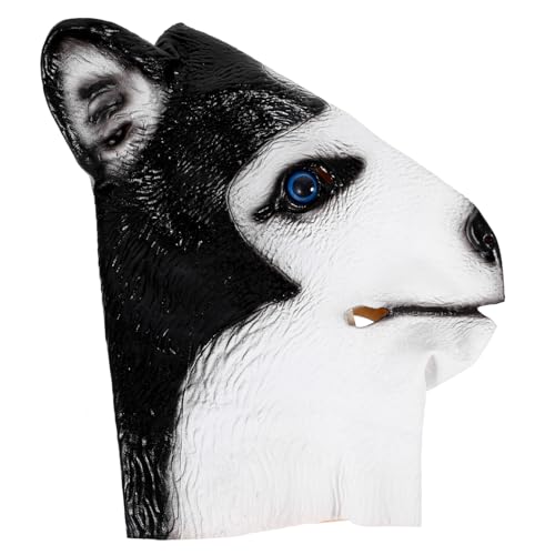 VALICLUD Kostümkopfschmuck Latex- Hundekopfmaske Maske Cosplay Requisiten Tierkopfmaske kleidung Maske Halloween-Requisiten hund latex maske Maskenrequisiten Erha Leistungsbedarf von VALICLUD