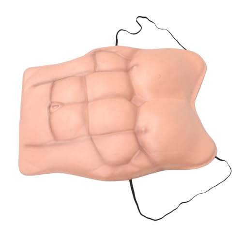 VALICLUD Künstlicher Muskelanzug Herren Verstellbar Realistisches Muskelkostüm mit Brust und Bauchmuskeln für Halloween Cosplay Fasching Party Leichte Atmungsaktive Verkleidung von VALICLUD