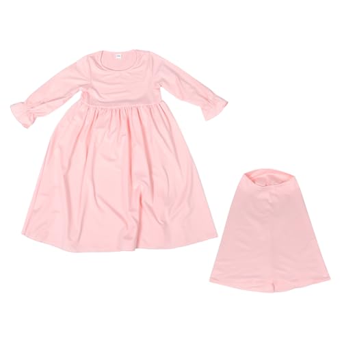 VALICLUD Langarm-muslimkleid Für Mädchen Mit Ärmeln Kleid Mit Rüschenärmeln Junge Mädchen-muslimkleid Für Neugeborene Mittel Osten Eid-kleidung von VALICLUD