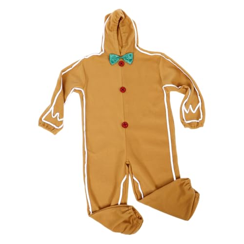 VALICLUD Lebkuchenmann-Kostüm kinderkarneval kinderkleidung Lebkuchenmann-Auftritte Aufblasbares Kostüm Weihnachten lebkuchenmann kostüm Kinderkostüm Requisite Polyester Light Brown von VALICLUD