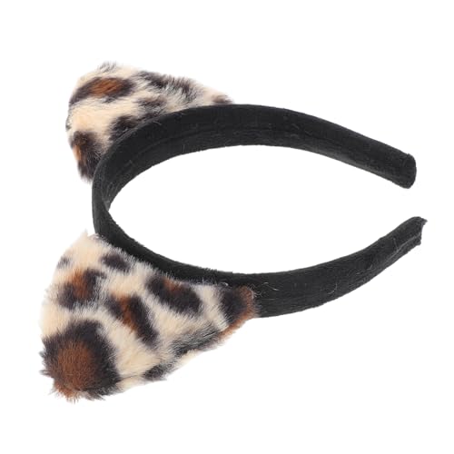 VALICLUD Leopard Katzenohren Haarreif Für Damen Verspieltes Kostümzubehör Für Halloween Und Cosplay Dekorativer Haarschmuck Mit Niedlichem Design Ergänzung Für Partys Und von VALICLUD