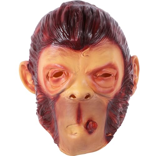 VALICLUD Lustige Smoking Monkey Head Vollmaske Party Prop Maskerade für Halloween Dance Show Cosplay von VALICLUD