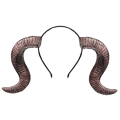 VALICLUD Lustiger Halloween Haarreif mit Kreativem Horn Design für Kostüm und Dekoration Alter Gold für Halloween Feiern und Cosplay von VALICLUD