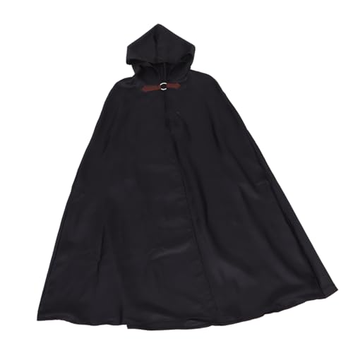 VALICLUD Männer Renaissance Kapuzenumhang Mittelalterlicher Vampir Umhang Piratenrobe Halloween Kostüm Cosplay Mysterious Ranger Cape für Themenpartys von VALICLUD