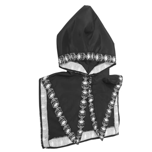 VALICLUD Mantel Schwarz grimmig Hobbit-Umhang Halloween Costume Halloween Kleidung Frauenkleidung swor Halloween-Umhang-Kapuze Halloween mittelalterliche Umhanghaube Stoff Black von VALICLUD