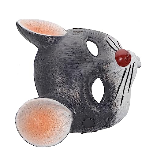 VALICLUD Maske Carnival Tiermaske aus Leichtem PU Schaum für Erwachsene Halloween Cosplay Party Festival Zubehör Dunkelgrau VALICLUD Maske Carnival Tiermaske aus Leichtem PU Schaum für Erwachsene Halloween Cosplay Party Festival Zubehör Dunkelgrau von VALICLUD