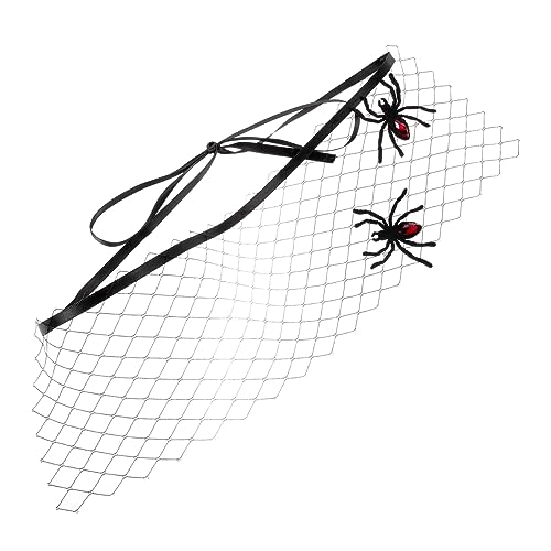 VALICLUD Maske Maskerade Frauen Gruseliges Halloween Halloween-spinnen-stirnband Maskerade Ball Schleiermaske Für Frauen Kostüme Led-maske Männer Maskieren Masken Hexenkostüm Gittergewebe von VALICLUD