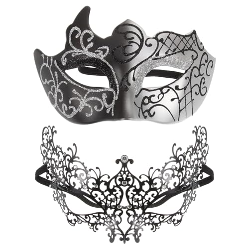 VALICLUD Maskerade-Maske Für Paare 1 Paar Spitzen-Augenmaske Venezianischer Karneval Halloween Dekorative Maske Party Ball Abschlussball Maske Kostüm Karneval von VALICLUD