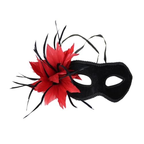VALICLUD Maskerade Maske Maskerade-spitzenmaske Geburtstagsdekorationen Leere Masken Zum Dekorieren Von Erwachsenen Abschlussballmaske, Maskeradeballmaske Frauen Kostüm Maske Rot Spitze von VALICLUD