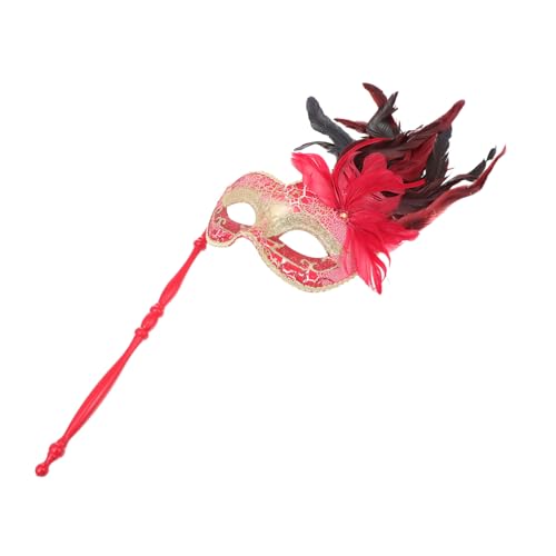 VALICLUD Maskerade Maske Auf Stick Cosplay Zubehör Halbgesicht Leichte Kunststoff Halloween Karneval von VALICLUD