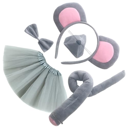 VALICLUD Maus Kostüm Set mit Weichem Mausohren Stirnband und Beweglichem Leichtes Kostümzubehör für Mädels und Jungs für Partys und Verkleidungen VALICLUD Maus Kostüm Set mit Weichem Mausohren Stirnband und Beweglichem Leichtes Kostümzubehör für Mädels und Jungs für Partys und Verkleidungen von VALICLUD