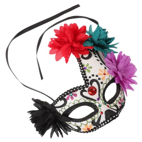 VALICLUD Mexikanische Day Of The Dead Masquerade Halbgesichts Blumenmaske für Halloween Kostüm Party Festival Karneval mit Langlebigem Material Geeignet für Fasching und Verkleidung VALICLUD Mexikanische Day Of The Dead Masquerade Halbgesichts Blumenmaske für Halloween Kostüm Party Festival Karneval mit Langlebigem Material Geeignet für Fasching und Verkleidung von VALICLUD