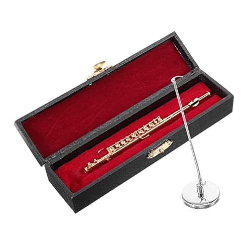 VALICLUD Miniatur Flötenmodell aus Dekorative Miniatur für Puppenhäuser mit Box Ständer für Kreative Mikroszenen und von VALICLUD