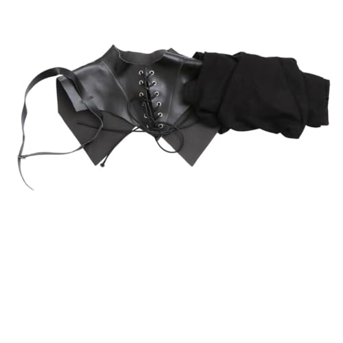 VALICLUD Mittelalterlicher Vintage Umhang Mit Stehkragen Für Herren Einseitiger Kapuzen Cape Für Halloween Und Cosplay Größe Ideal Für Ritter Und LARP Kostüme von VALICLUD