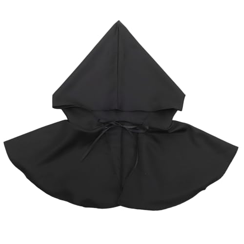 VALICLUD Mittelalterlicher Unisex Hut mit Großer Kapuze Winddicht und Atmungsaktiv für Halloween Renaissance Cosplay Maskenbälle und Hexen Rollenspiele Einheitsgröße für Damen und Herren von VALICLUD