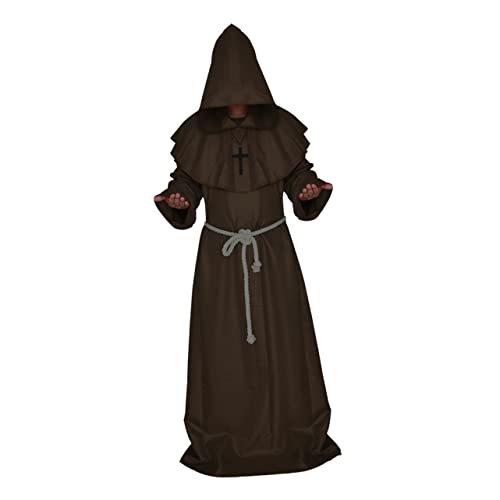 VALICLUD Halloween Kostüm Set Priester Mönch Zauberer Cosplay Anzug Größe S Hohe Polyester VALICLUD Halloween Kostüm Set Priester Mönch Zauberer Cosplay Anzug Größe S Hohe Polyester von VALICLUD