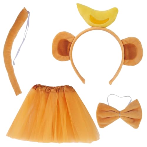VALICLUD Monkey Kostüm Mädchen Leichtes Affenohren Stirnband mit Banane Tutu Rock Fliege und Tierkostüm für Fasching Karneval Halloween Cosplay und Mottoparty Bequem und Attraktiv VALICLUD Monkey Kostüm Mädchen Leichtes Affenohren Stirnband mit Banane Tutu Rock Fliege und Tierkostüm für Fasching Karneval Halloween Cosplay und Mottoparty Bequem und Attraktiv von VALICLUD