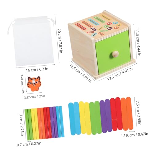 VALICLUD Montessori Holz Farb und Formsortierspielzeug Montessori Lernspiel Sicheres Holzspielzeug für Kleinkinder Fördert Feinmotorik Farberkennung und Hand Auge Koordination von VALICLUD