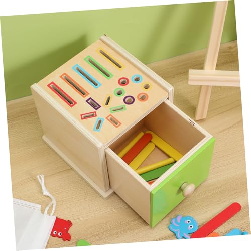 VALICLUD Montessori Holzspielzeug Formensortierer aus Holz mit Farbzuordnung und Abgerundeten Kanten für Kleinkinder Fördert Hand Augen Koordination Farberkennung und Frühkindliche von VALICLUD