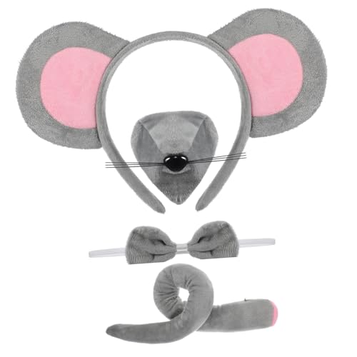 VALICLUD Mouse Kostüm Set Teilig mit Mausohren Stirnband Weichem Nasenclip und Schleife Niedliches Cosplay Zubehör für Tierpartys Karneval Halloween und Geburtstagsfeiern VALICLUD Mouse Kostüm Set Teilig mit Mausohren Stirnband Weichem Nasenclip und Schleife Niedliches Cosplay Zubehör für Tierpartys Karneval Halloween und Geburtstagsfeiern von VALICLUD