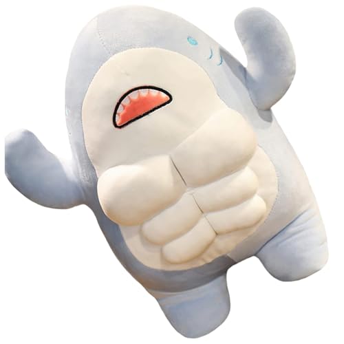 VALICLUD Muskel Shark Kuscheltier Hai für Schlafzimmer Dekoration Weiches Liebevolles Meeresbewohner Stofftier Geschenk von VALICLUD