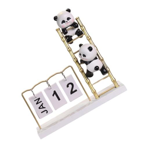 VALICLUD Nachhaltiger Tischkalender Panda Design Wiederverwendbarer Desktop Kalender mit Praktischer Umblätterfunktion Dekoratives Schreibtisch Accessoire für Büro Zuhause Schule und Hotel von VALICLUD