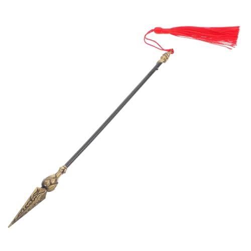 VALICLUD Nezha Model tragbare Spielzeugfeuerlanze mit Feuerspitzen -Feuerwehrspielzeug mit Feuerspitzen Fire Speed ​​Lance Üben Zinklegierung Black von VALICLUD