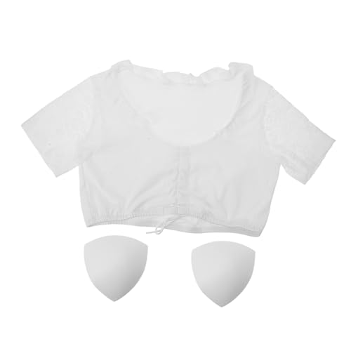 VALICLUD Oktoberfest Damen Top Spitzenoberteil V Ausschnitt Atmungsaktiv Komfortabel Traditionelles Kostüm Für Bühne Party Weiß VALICLUD Oktoberfest Damen Top Spitzenoberteil V Ausschnitt Atmungsaktiv Komfortabel Traditionelles Kostüm Für Bühne Party Weiß von VALICLUD