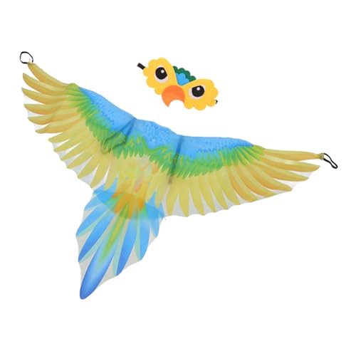 VALICLUD Papageien Kostümset mit Flügeln und Stirnband Bunte Verkleidung für Halloween Partys und Cosplay Events Einzigartiges Vogel Design und Auffällig VALICLUD Papageien Kostümset mit Flügeln und Stirnband Bunte Verkleidung für Halloween Partys und Cosplay Events Einzigartiges Vogel Design und Auffällig von VALICLUD
