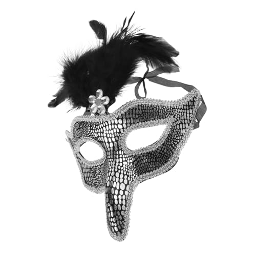 VALICLUD Party-Federmaske Halloween-Tiermaske Maskerade beängstigende Maske maskiert Halloween-Maske Kostüm tiermasken halloween maske Showmasken Spiegelmaske Tier Vogel Schnabel Plastik von VALICLUD