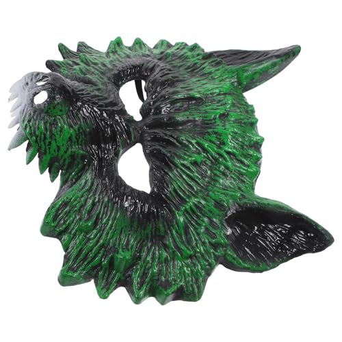 VALICLUD Partymaske Wolfsmaske Für Erwachsene Für Halloween Maske LED Leuchtmaske Halloween Gesichtsmaske Cosplay Party Wolfsmaske Pelzige Halloween Dekorationsmaske Gruselige von VALICLUD