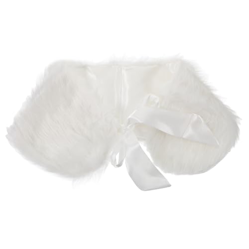 VALICLUD Pelzschal Für Kinderschal Für Mädchen Blumenmädchen-schal Prinzessinnenschal Für Mädchen Tücher Und Tücher Für Mädchen Beige Acetat von VALICLUD