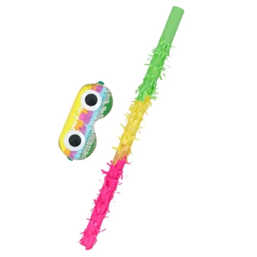 VALICLUD Pinata Stick und Augenbinde Stabiles Farbenfrohes Partyzubehör für Erwachsene Leichtes Kompaktes Design für Geburtstagsspiele und Piñata Feiern VALICLUD Pinata Stick und Augenbinde Stabiles Farbenfrohes Partyzubehör für Erwachsene Leichtes Kompaktes Design für Geburtstagsspiele und Piñata Feiern von VALICLUD